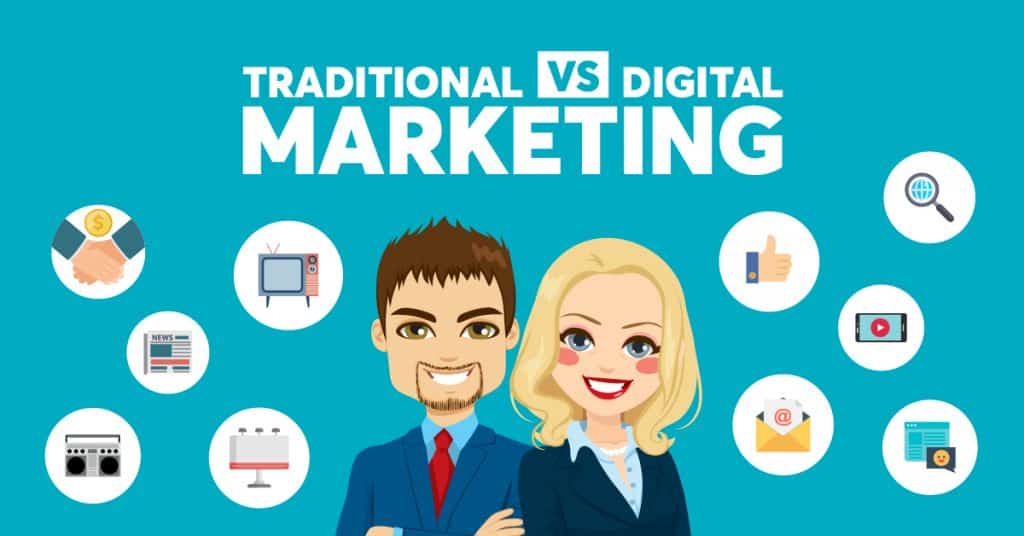 Traditional vs Digital Marketing banner