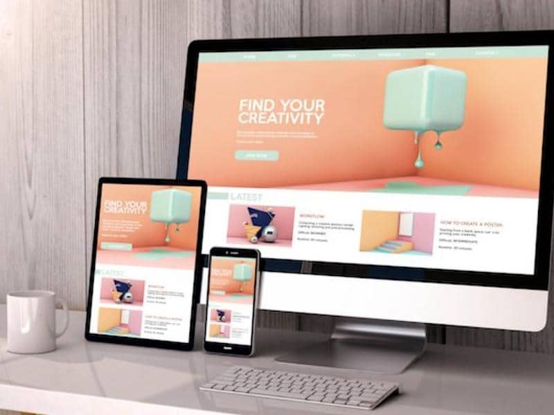website mockups on different devices