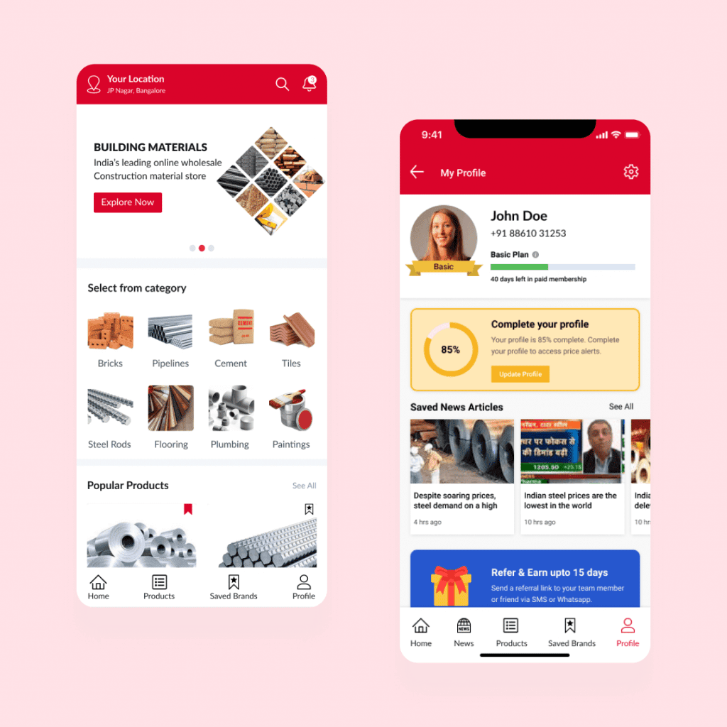 B2B marketplace app