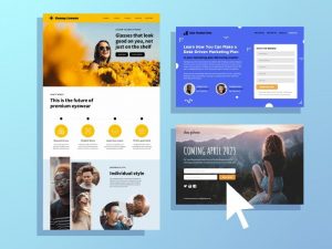 Landing page example mockups