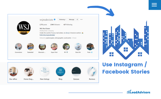 Real estate instagram story