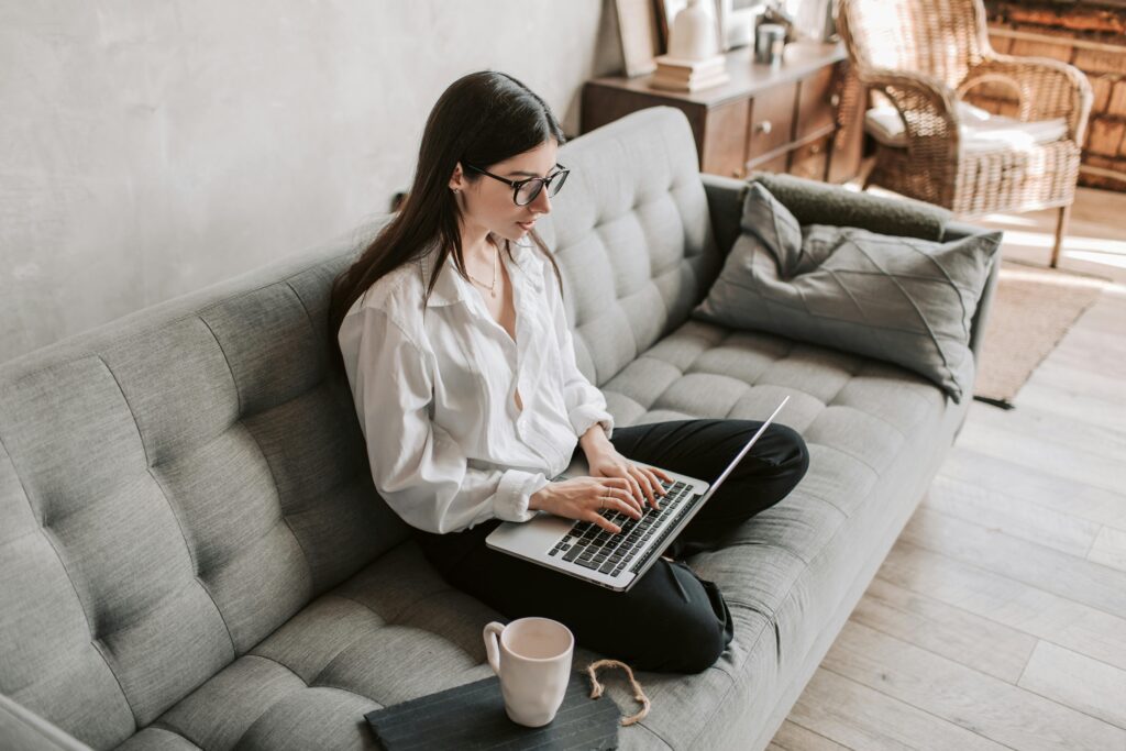 A person drafting an email