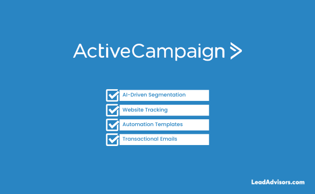 ActiveCampaign logo and its email automation features