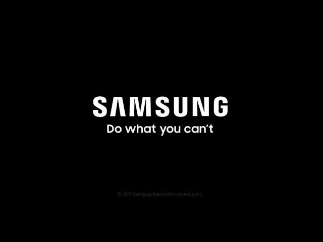Samsung logo on a black background with the motivational slogan 'Do what you can’t,' expressing innovation and challenge through a bold, famous tech slogan.