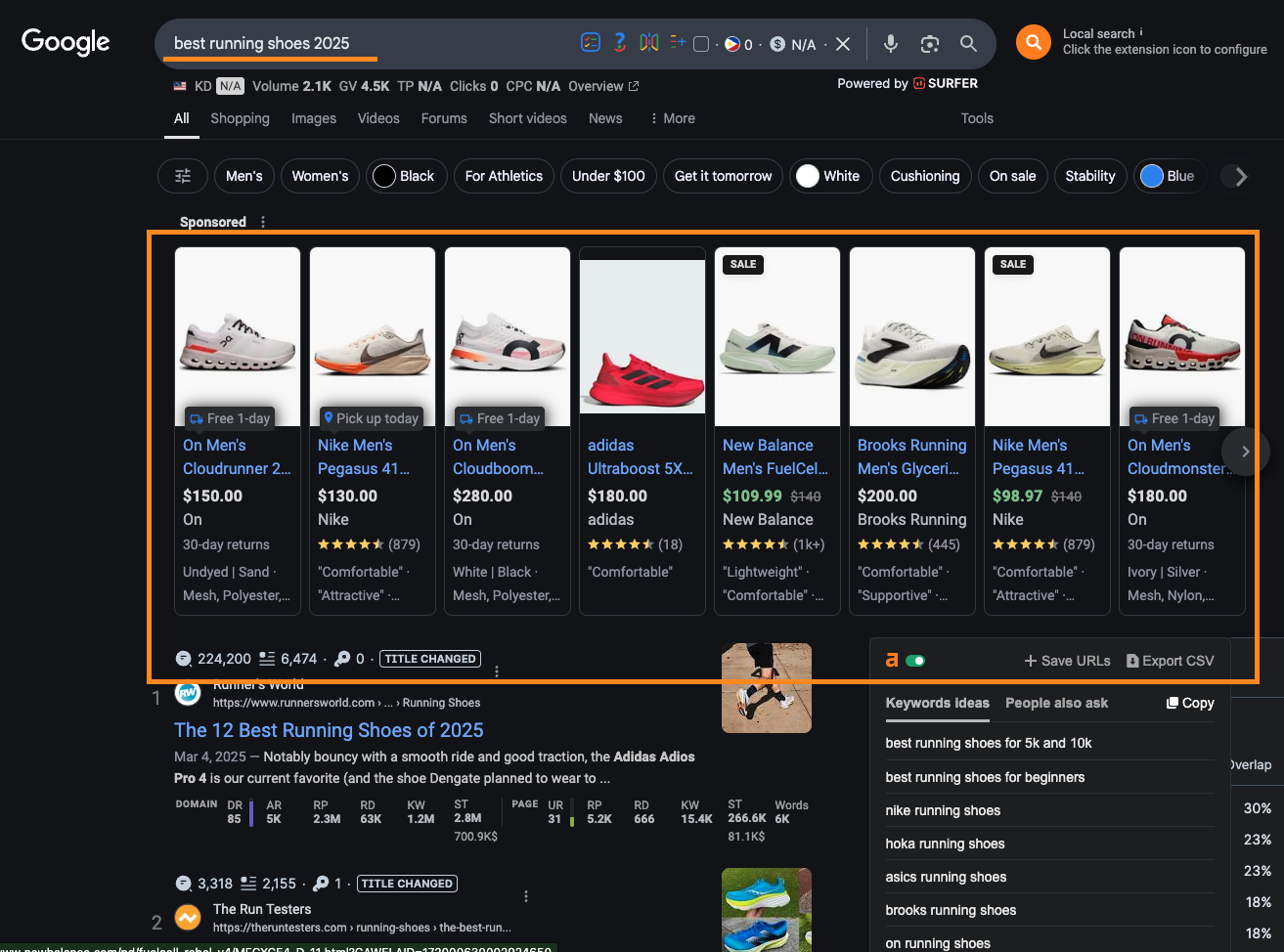 Shopping results for best running shoes 2025