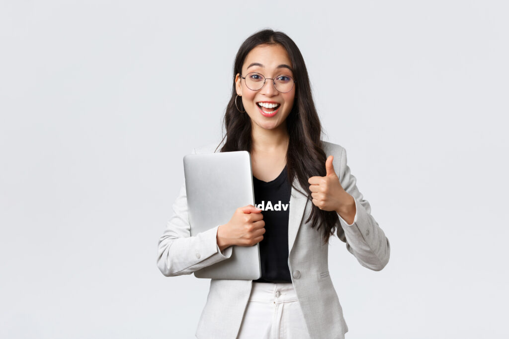 LeadAdvisors employee focused at work in a modern, well-lit office environment, representing productivity and professional growth.