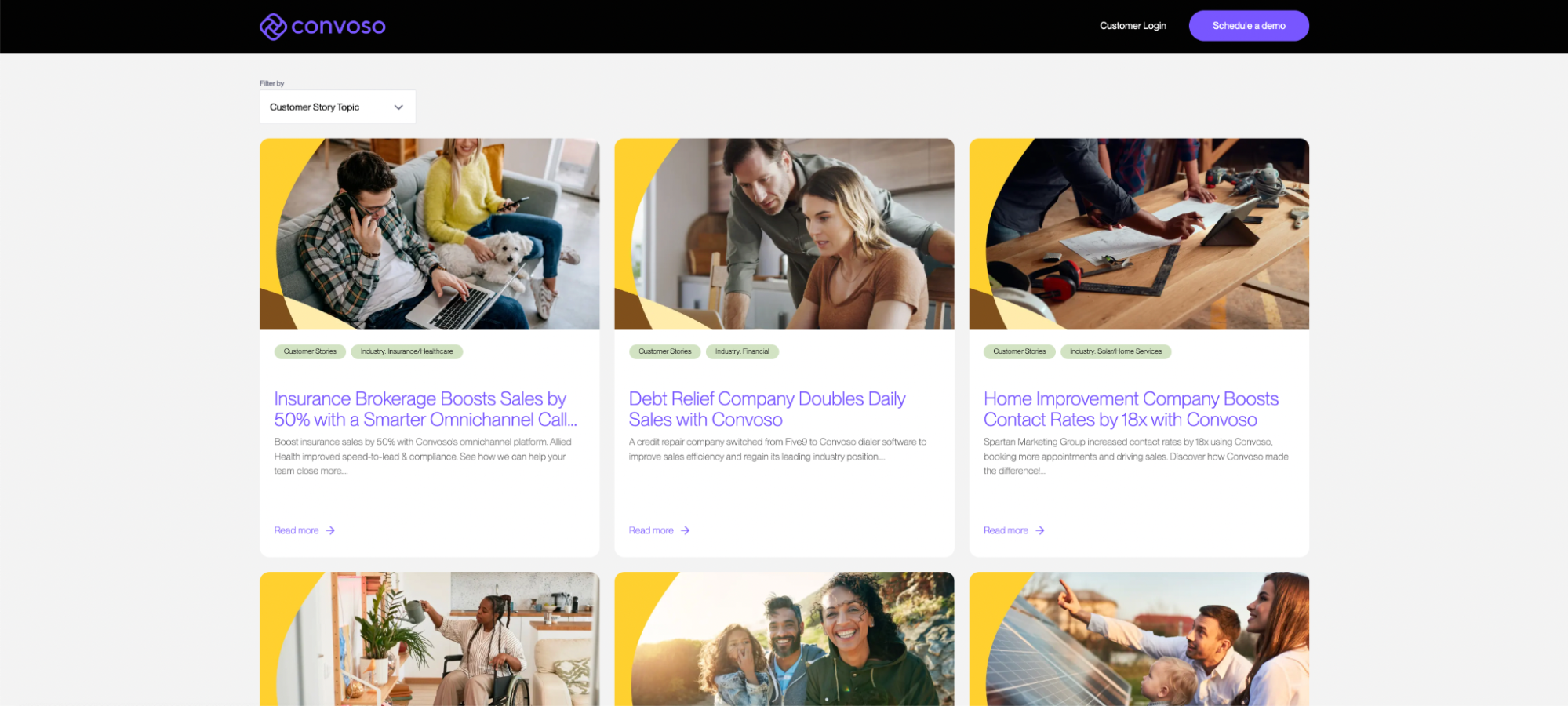 Convoso’s customer success stories highlight how businesses across insurance, finance, and home services boosted sales and contact rates using its omnichannel platform and dialer software.