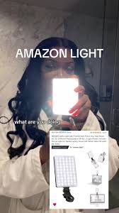 TikTok video frame showing a woman holding a ring light, illustrating native influencer-led advertising for a product.