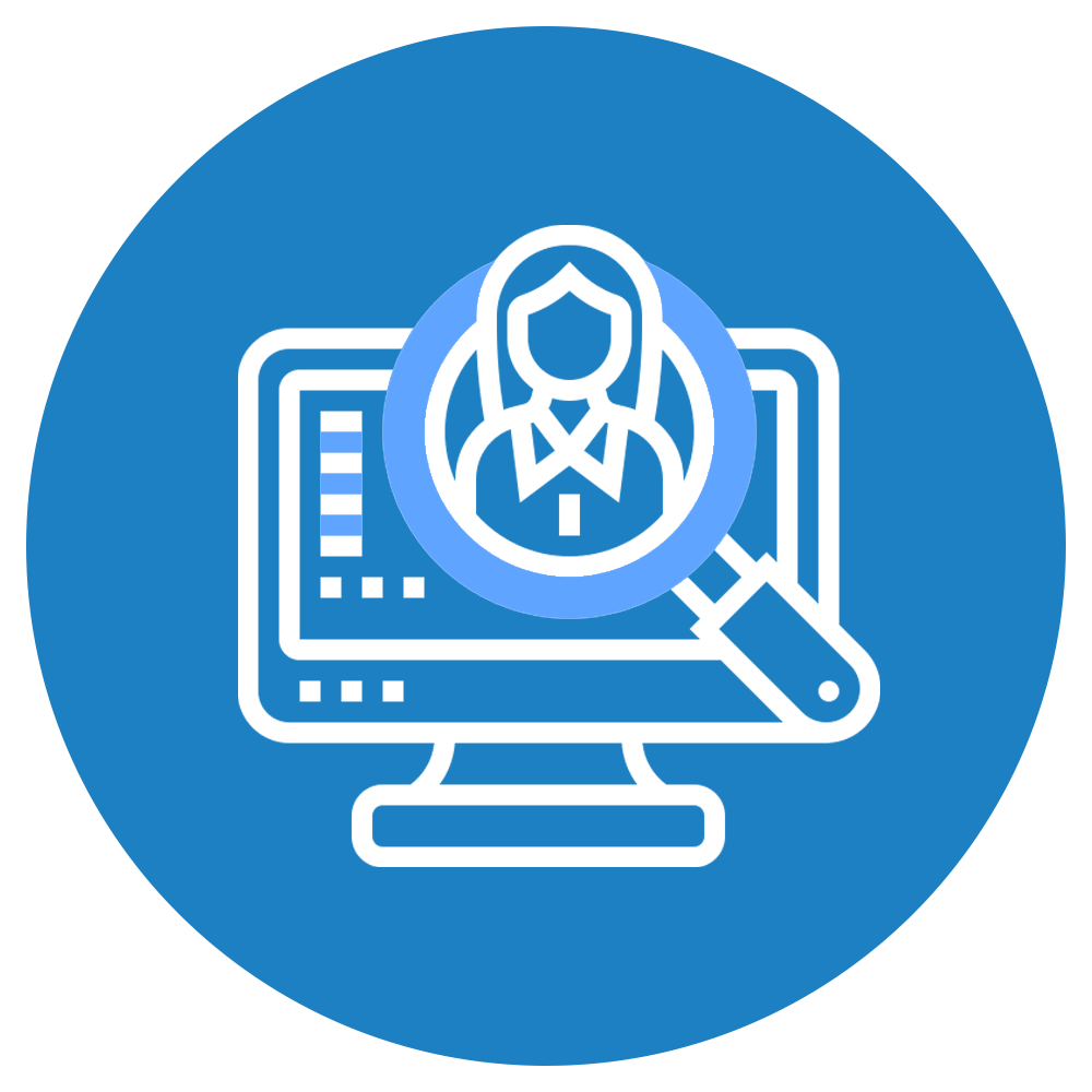 Minimalist black-and-white icon representing the UXD discovery phase, illustrating initial exploration of user needs, business goals, and market opportunities.