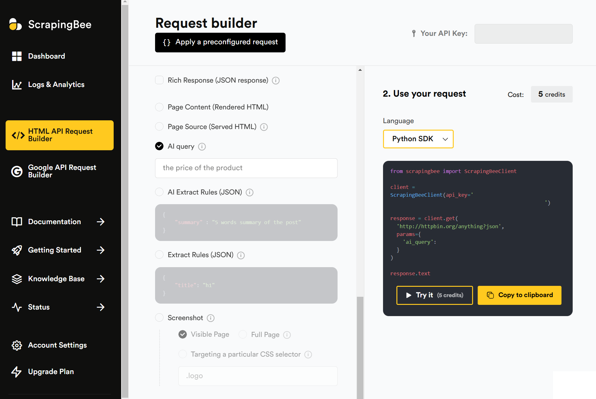 ScrapingBee’s web scraping API helps developers avoid rate limits, blocked traffic, and complex setup.