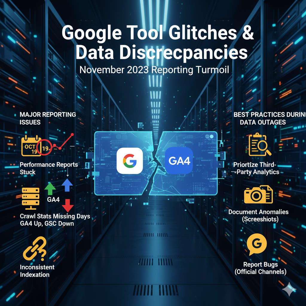 Google Tool Glitches and Data Discrepancies Graphic