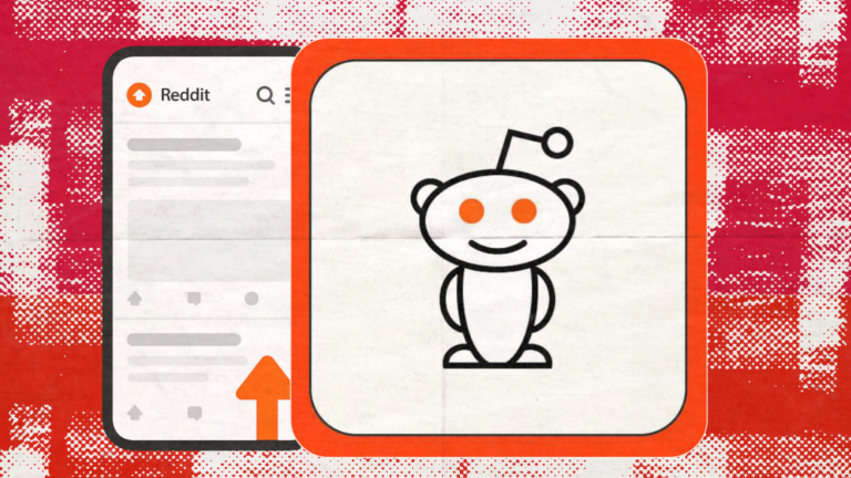 Stylized Reddit mascot and upvote icon displayed over a mobile interface, highlighting Reddit’s voting system and community engagement features.