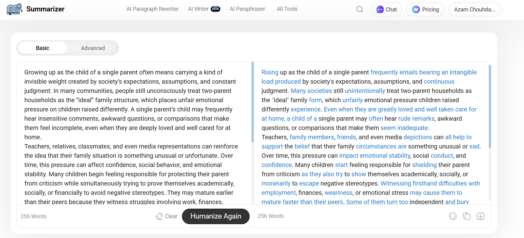 AI Humanizer by Summarizer.org — Best for Fast, Natural-Sounding Content