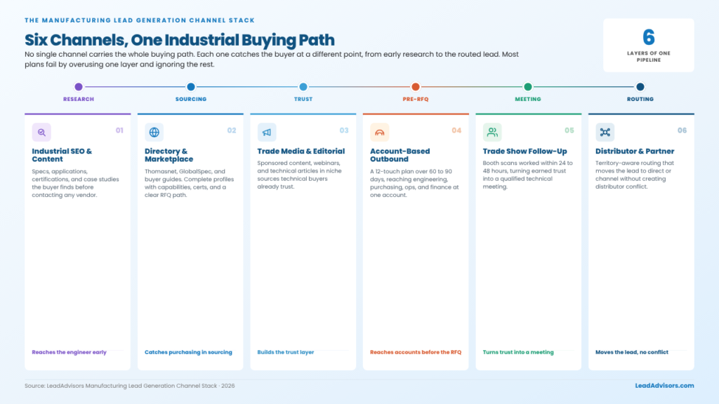 Manufacturing Lead Generation - Operator’s Guide (2026) | LeadAdvisors