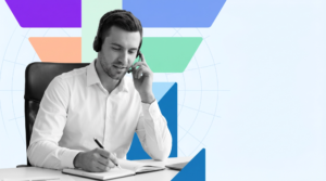 Sales development rep working calls and follow-ups to build SaaS pipeline through outbound prospecting and fast lead response. Visual supports the 2026 SaaS sales playbook for SDR execution.