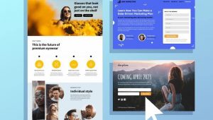 Landing page example mockups