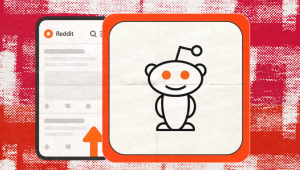 Stylized Reddit mascot and upvote icon displayed over a mobile interface, highlighting Reddit’s voting system and community engagement features.